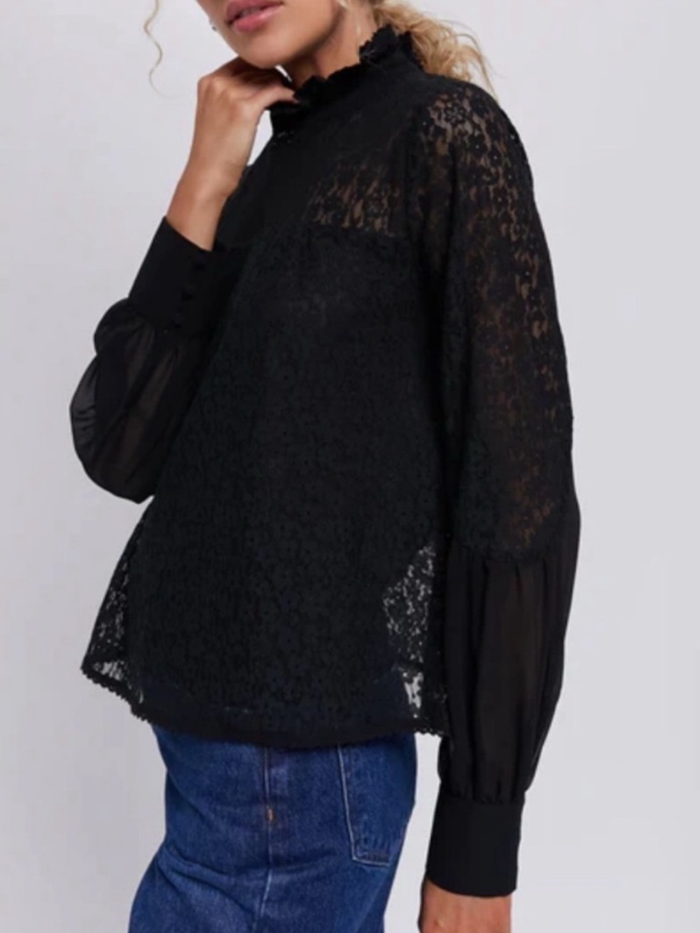 New TUCKERNUCK Rosalee lace blouse